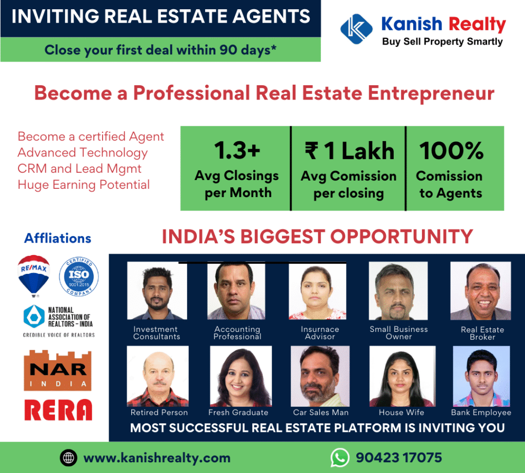 join 4 Real Estate Agent Kanish Realty Coimbatore