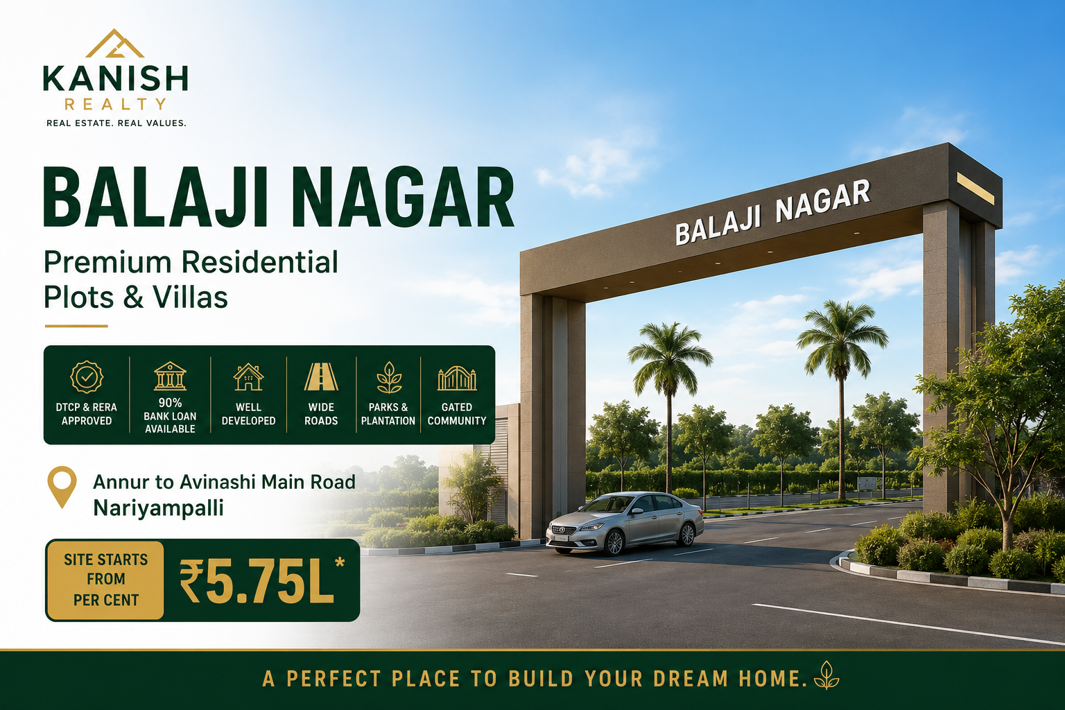 DTCP Approved Plots Near Coimbatore Airport | Balaji Nagar, Nariyampalli
