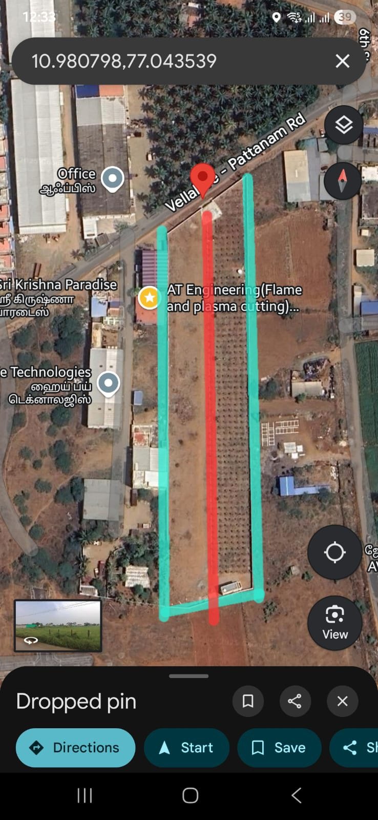 A land parcel of 1.16 Acres is for sale in Pattanam location @ 10 Cr