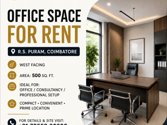 OFFICE SPACE FOR RENT – R.S. PURAM, COIMBATORE